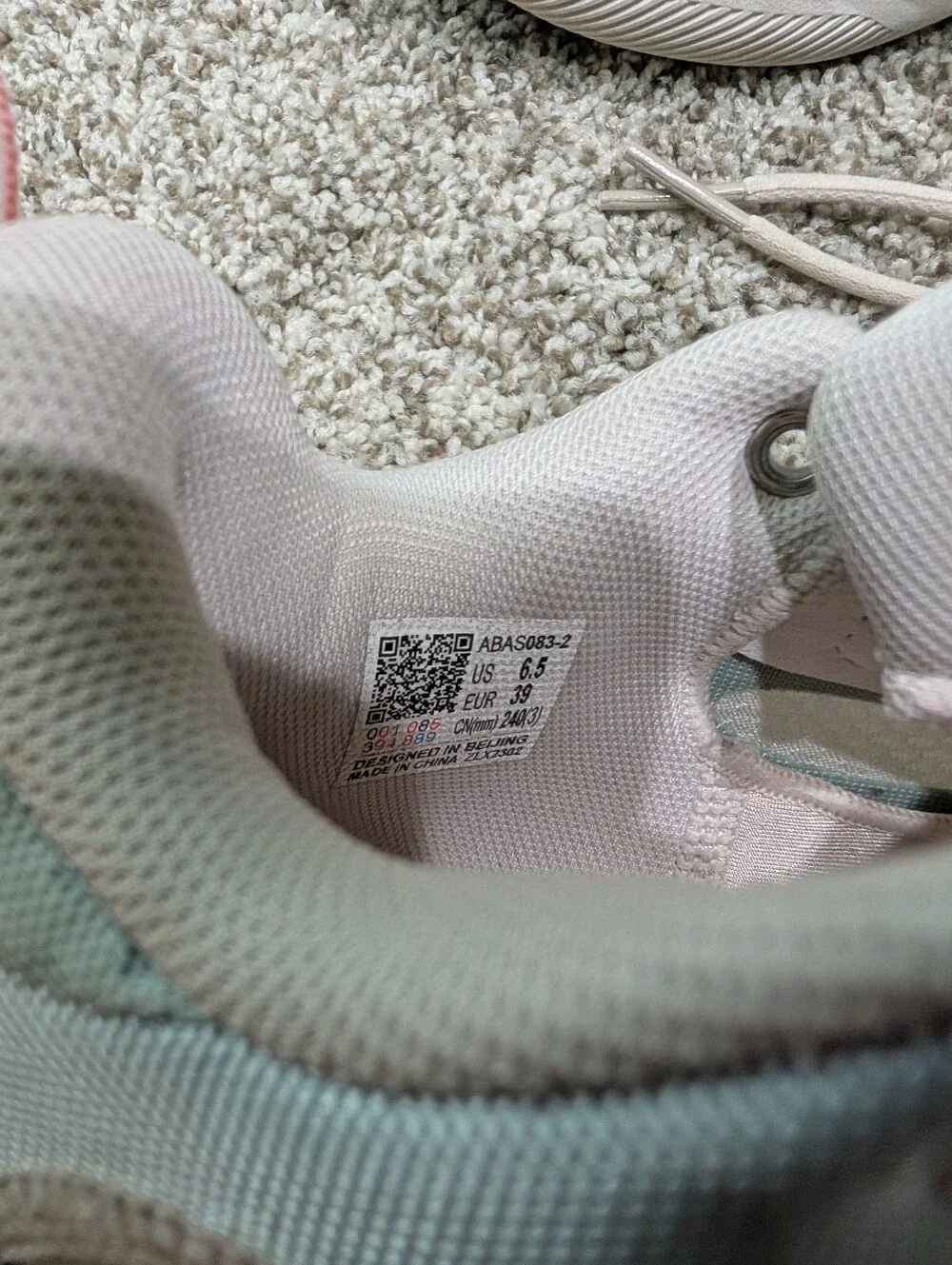 Men's Athletic Shoes - Pastel White Pink Blue